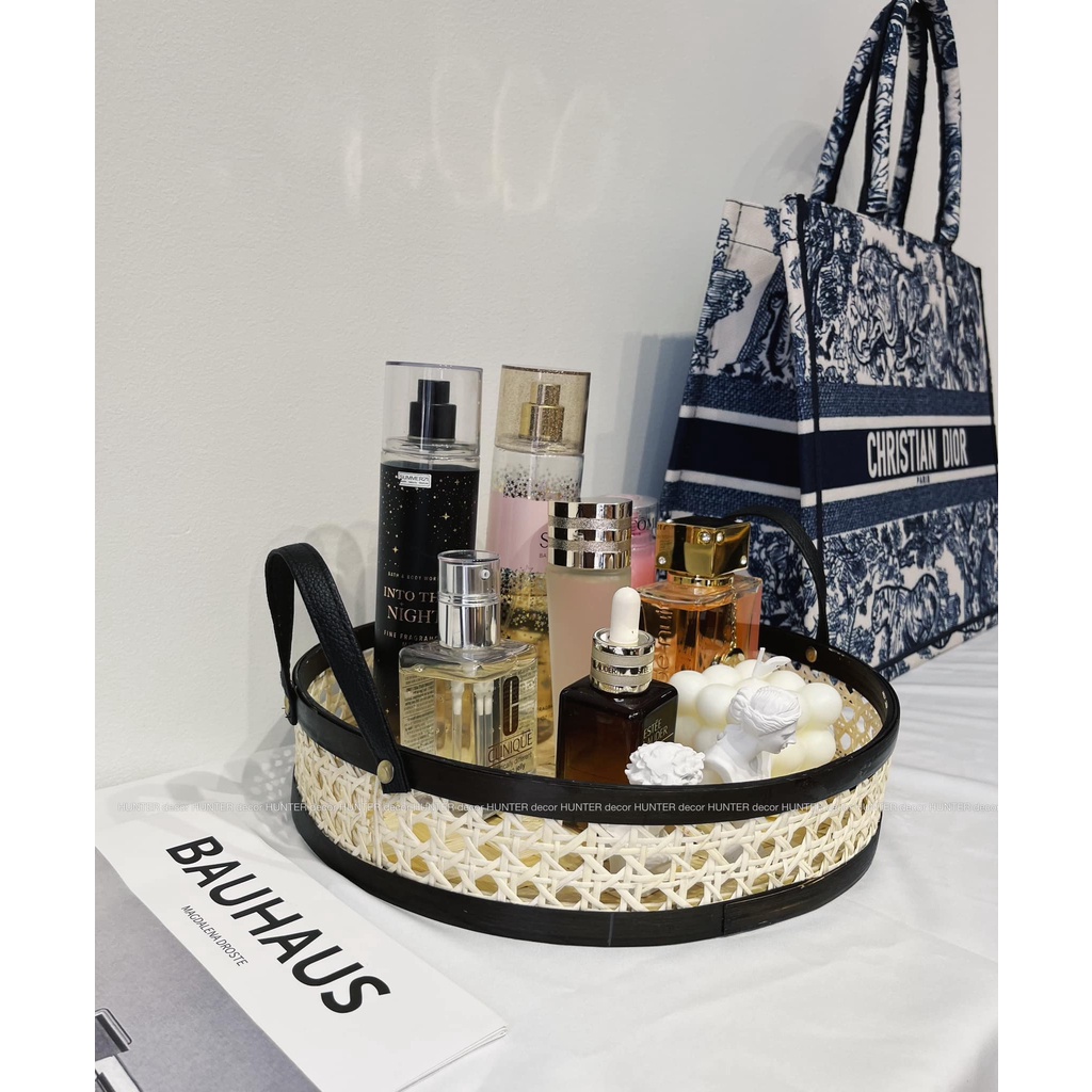 Khay mây mắt cáo