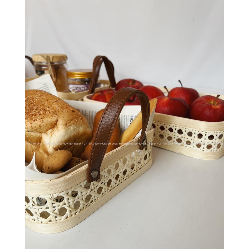 Khay mây mắt cáo