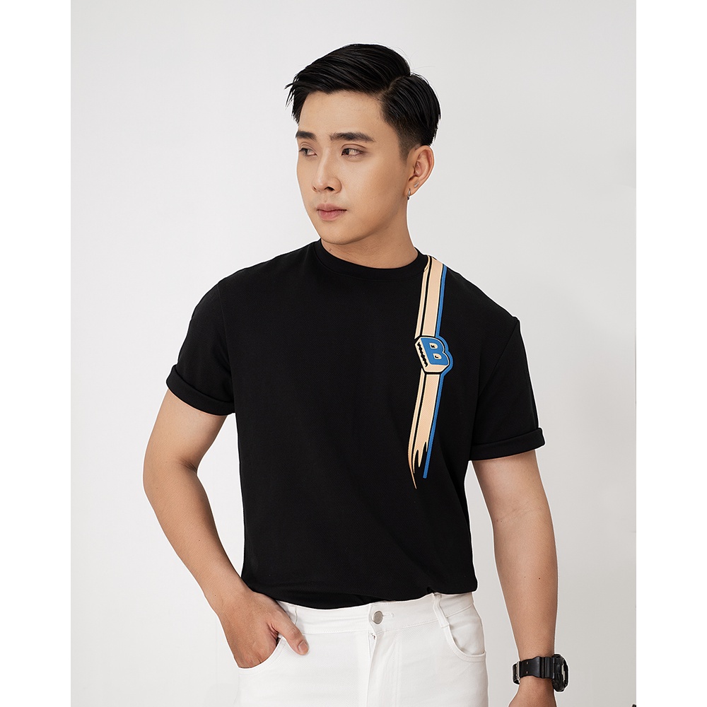 Áo thun nam cổ tròn BEN & TOD R1210BB206 cotton thêu họa tiết trẻ trung, năng động, thoáng mát, basic