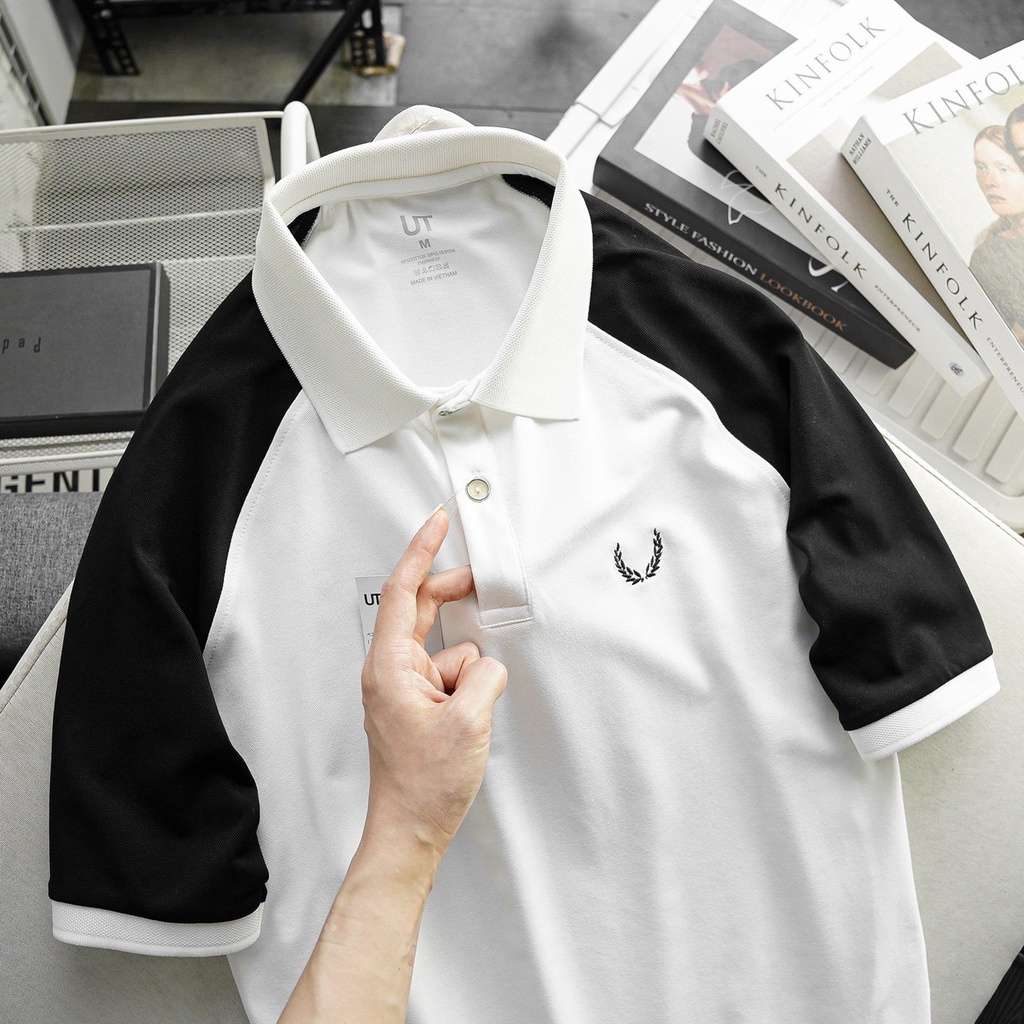 Áo thun polo raglan, áo thun có cổ nam chất vải cá sấu bền đẹp PL06