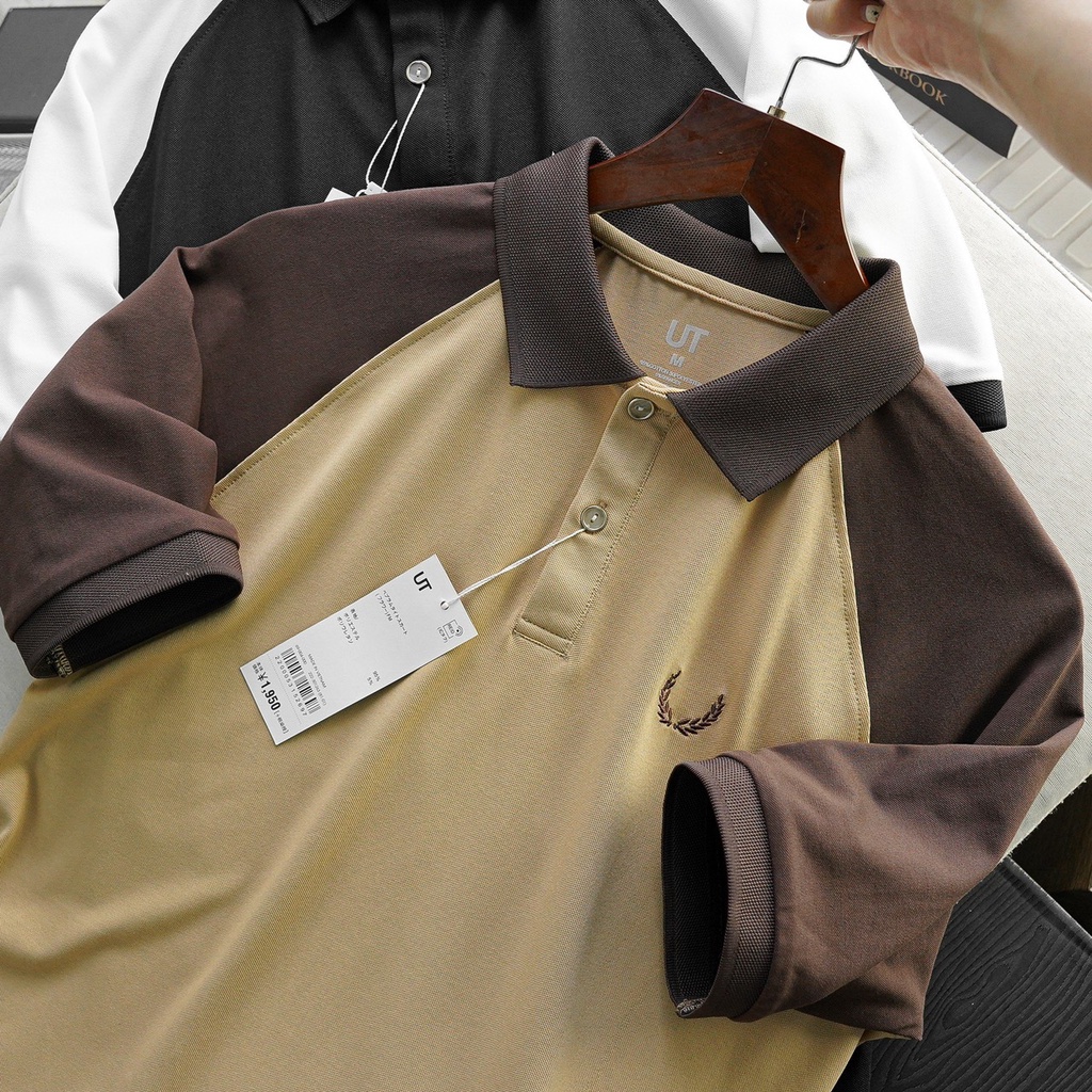 Áo thun polo raglan, áo thun có cổ nam chất vải cá sấu bền đẹp PL06