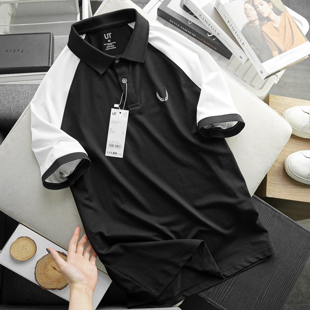 Áo thun polo raglan, áo thun có cổ nam chất vải cá sấu bền đẹp PL06