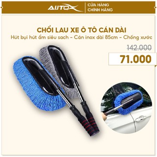 Chổi lau xe ô tô cán dài đa năng AutoX sợi dầu làm sạch tốt cán thép không gỉ