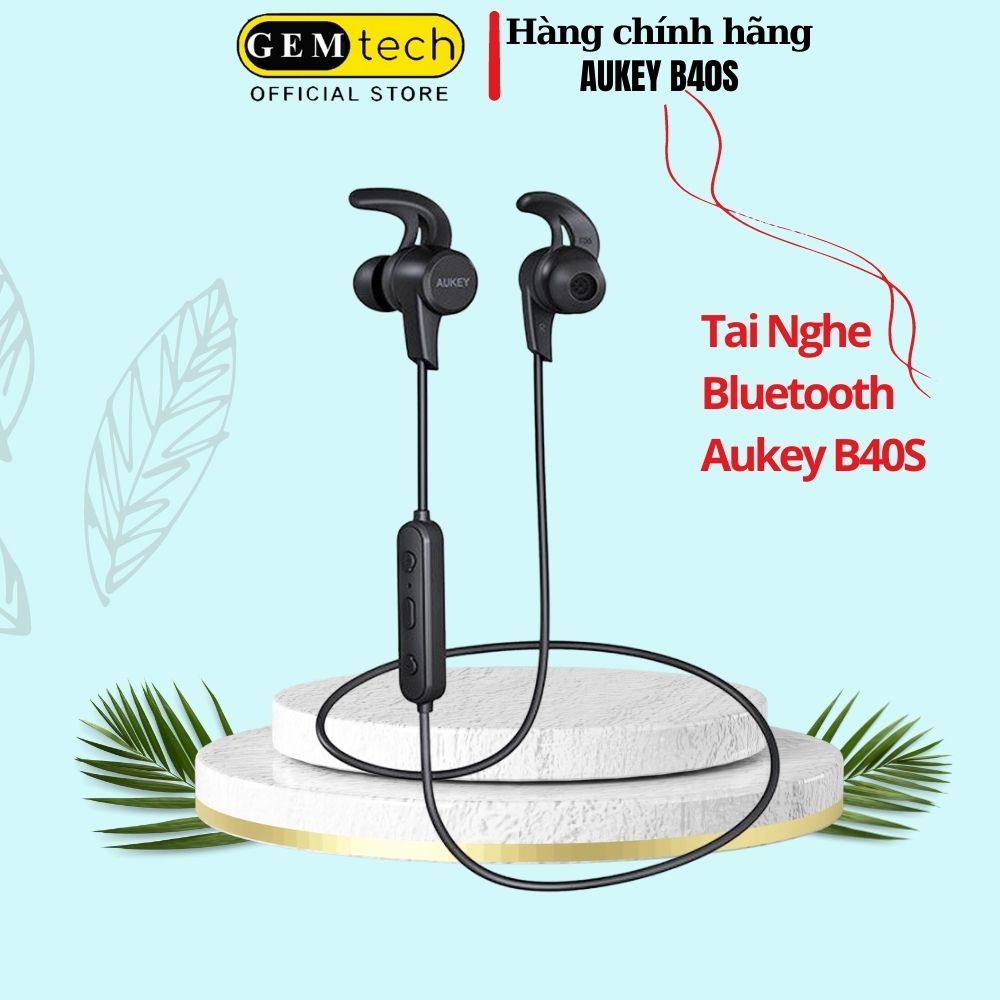 Tai nghe bluetooth aukey b40s chống nước chống ồn, tai nghe chính hãng full box – gemtech bảo hành 12 tháng