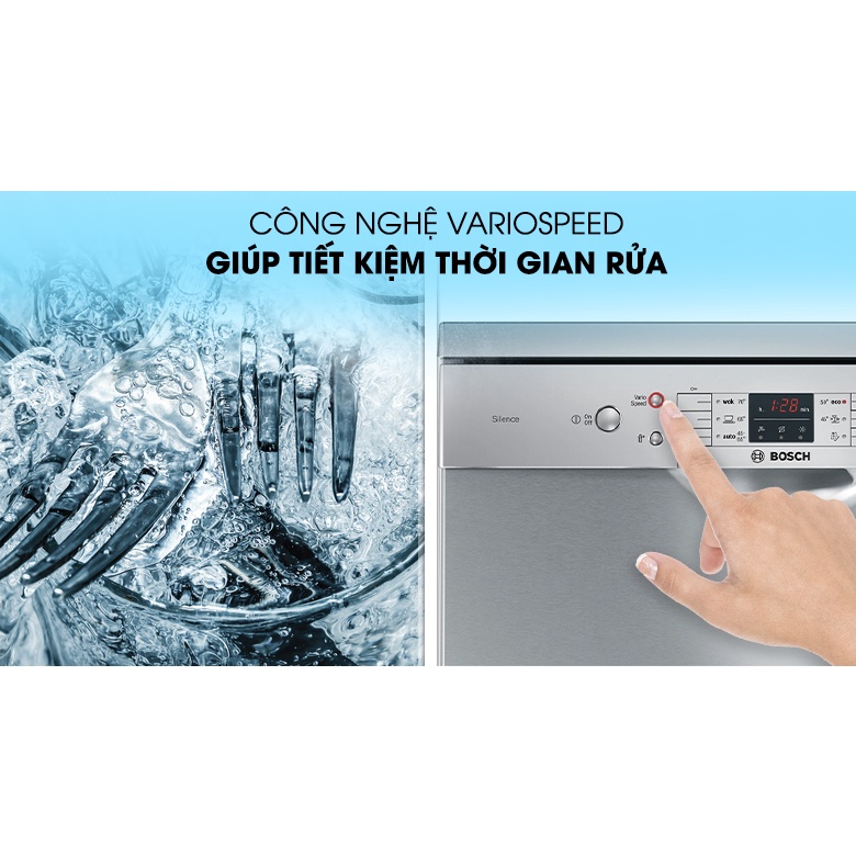 Máy Rửa Bát BOSCH SMS63L08EA Dung Tích 12 Bộ Châu Âu 6 Chương Trình Rửa Nhập Khẩu  Bảo Hành 3 NămChính Hãng