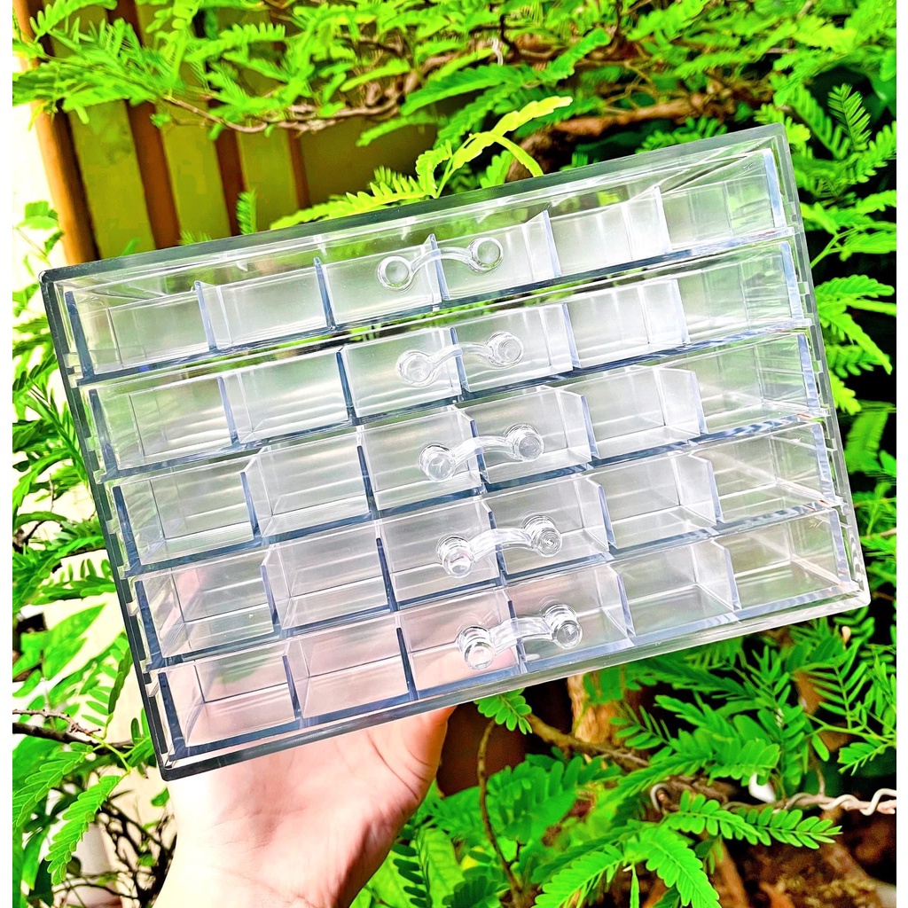 Khay Mica Đựng Charm, Đá 5 Tầng