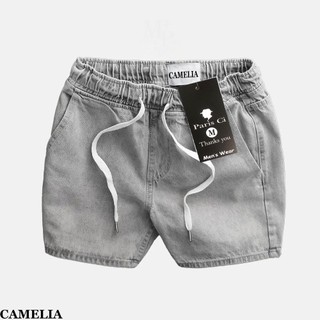 Quần Short Jean Nam Cao Cấp Màu Xám , form Slimfit trên gối, co giãn