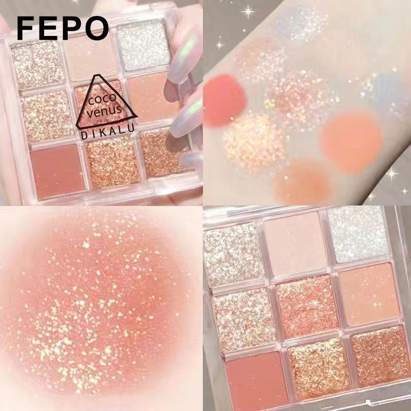 Bảng Phấn Mắt 9 Màu Chống Thấm Nước Và Mồ Hôi Chuyên Dụng Cho Trang Điểm