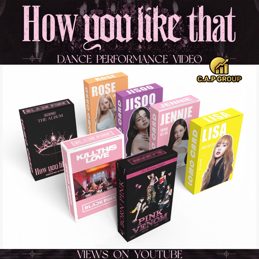 Thẻ Lomo card BlackPink bo góc How You Like That Album Thần Tượng Kpop
