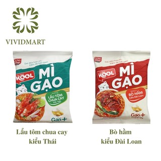  - AFOTECH - Mì gạo Cung Đình Kool 2 vị: lẩu tôm chua cay kiểu thái và bò hầm kiểu Đài Loan (75g - 82g/gói)