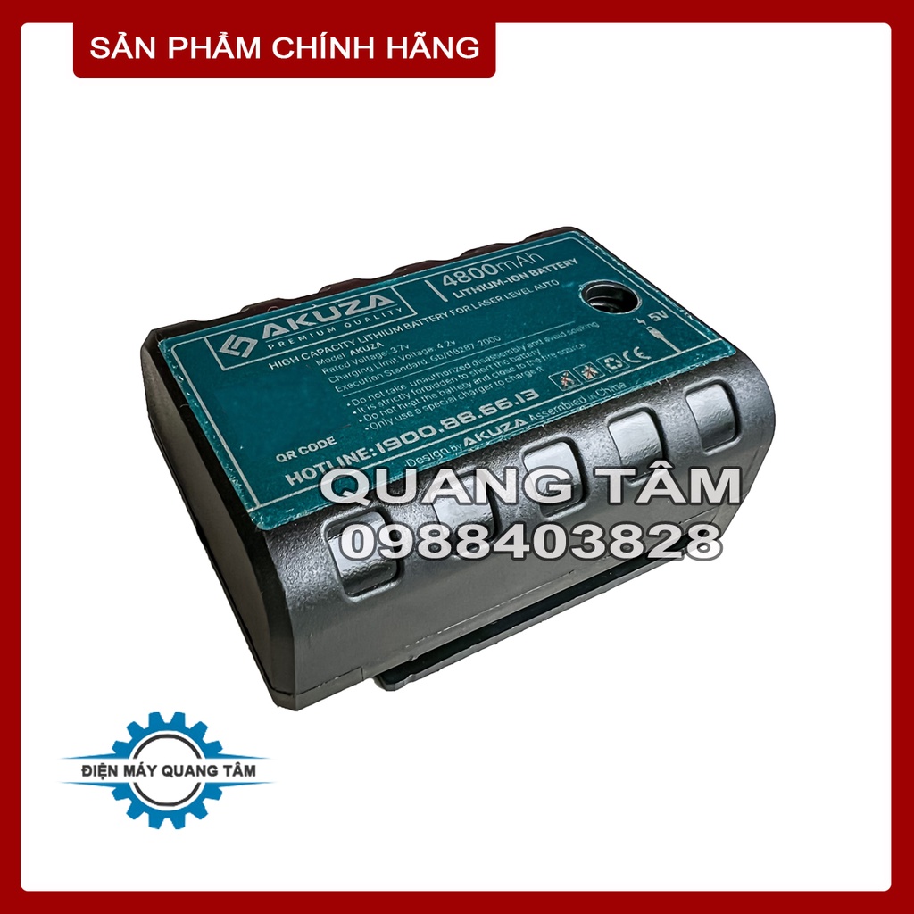 Pin Sạc Cho Máy Cân Bằng Tia Laser Dung Lượng 4800mAh Chân Cài Phổ Thông Akuza [Chính Hãng]