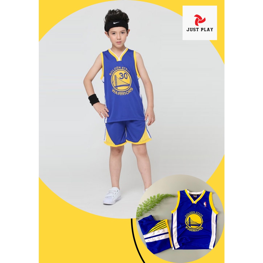 - Bộ Quần Áo Bóng Rổ TRẺ EM JP WARRIORS MÀU XANH - Chất Liệu Thoáng Mát, Co Giãn, Thấm Hút Mồ Hôi Tốt