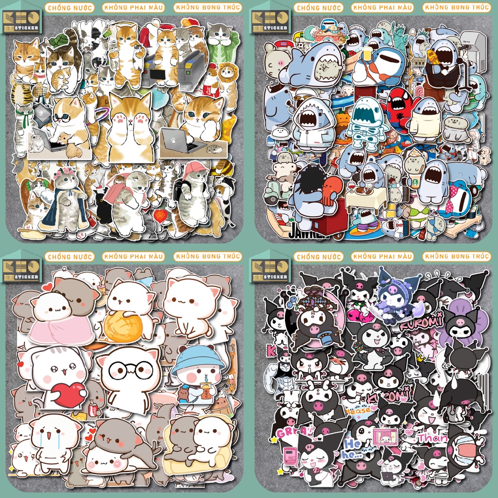 Bán sỉ - 30 bộ sticker bất kì