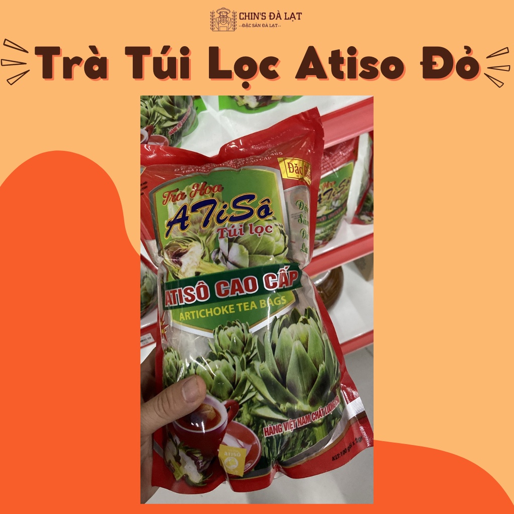 TRÀ TÚI LỌC ATISO ĐỎ CAO CẤP - ĐẶC SẢN ĐÀ LẠT (200G/ 100 Túi trà)