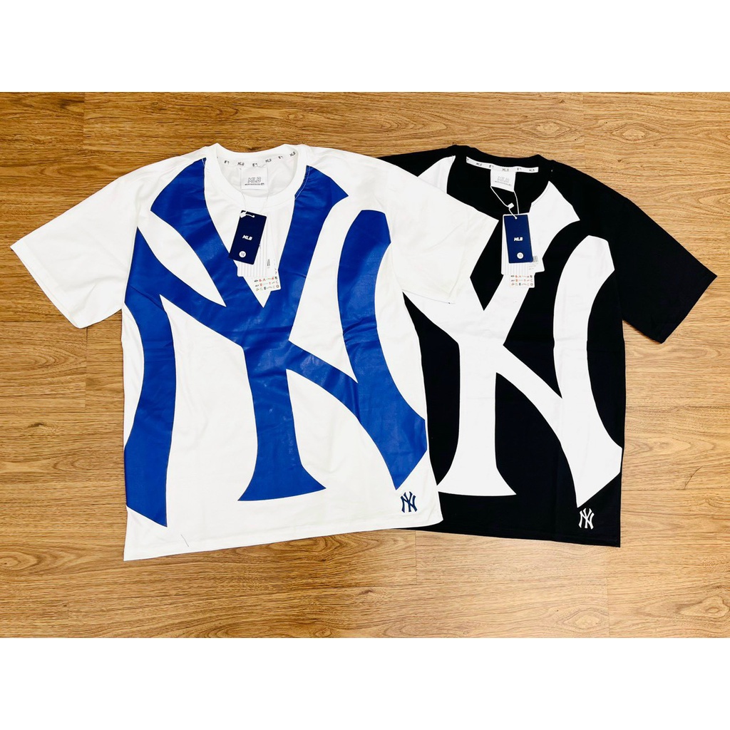 Áo Thun Unisex Chất Cotton 100% 4 Màu Logo To Rỗng Trắng/Tím/Đen/Xanh Dn.Storevnxk