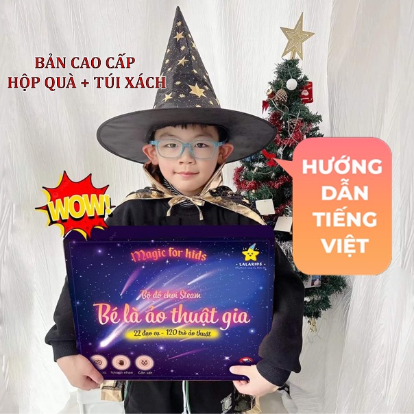 Bộ Đồ Chơi Ảo Thuật Gia, Dụng Cụ Ảo Thuật 22 Đạo Cụ 120 Trò Ảo Thuật Dành