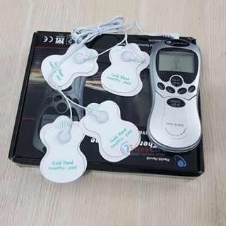 [ Dùng Pin + sạc ] Máy mát sa xung điện 4 Miếng Dán