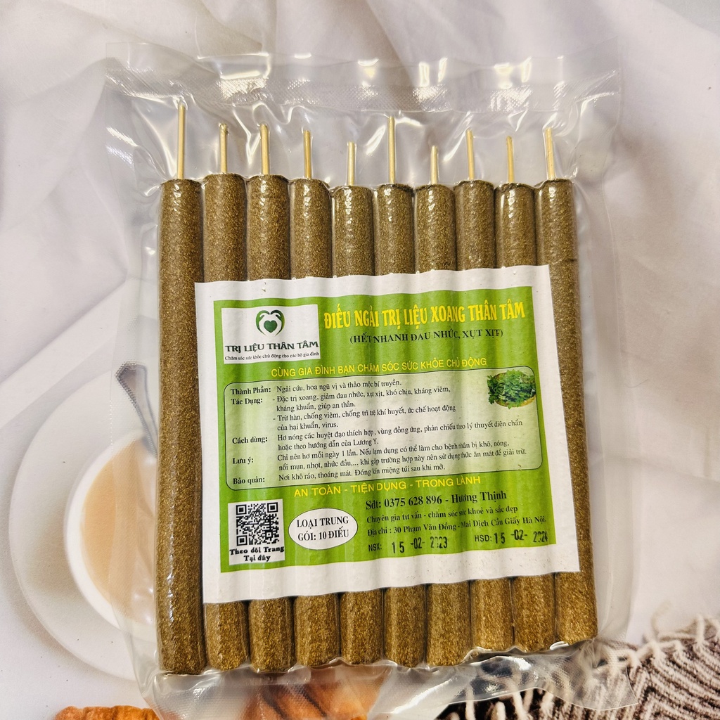 Điếu ngải cứu trị Xoang Diện Chẩn Thân Tâm cây dài 18cm