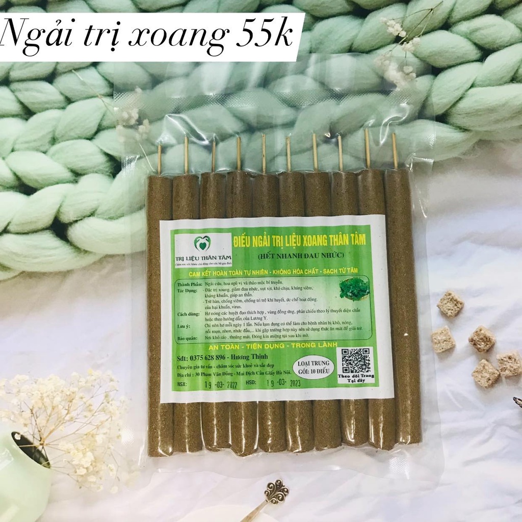 Điếu ngải cứu trị Xoang Diện Chẩn Thân Tâm cây dài 18cm