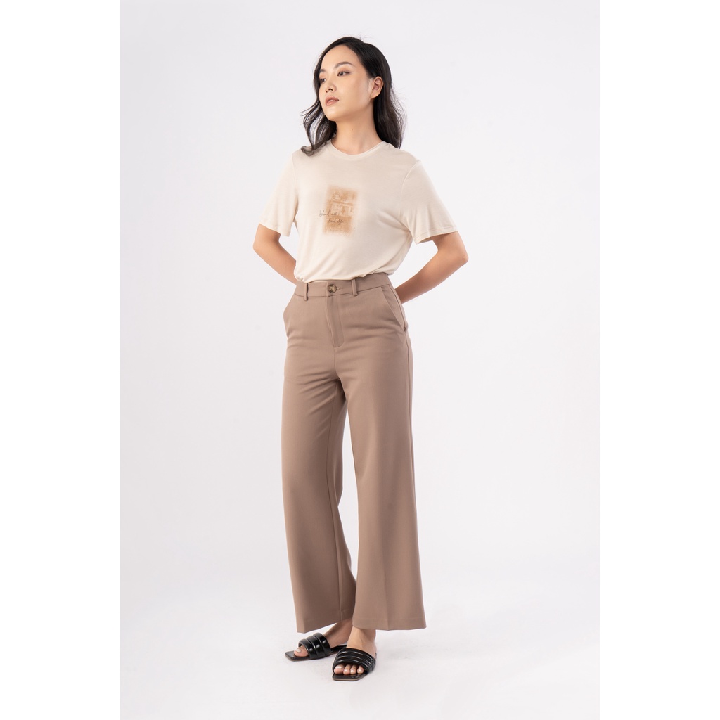 Áo Thun Nữ Tencel Tay Ngắn In Hình Form Regular - Routine 10S21TSHW017