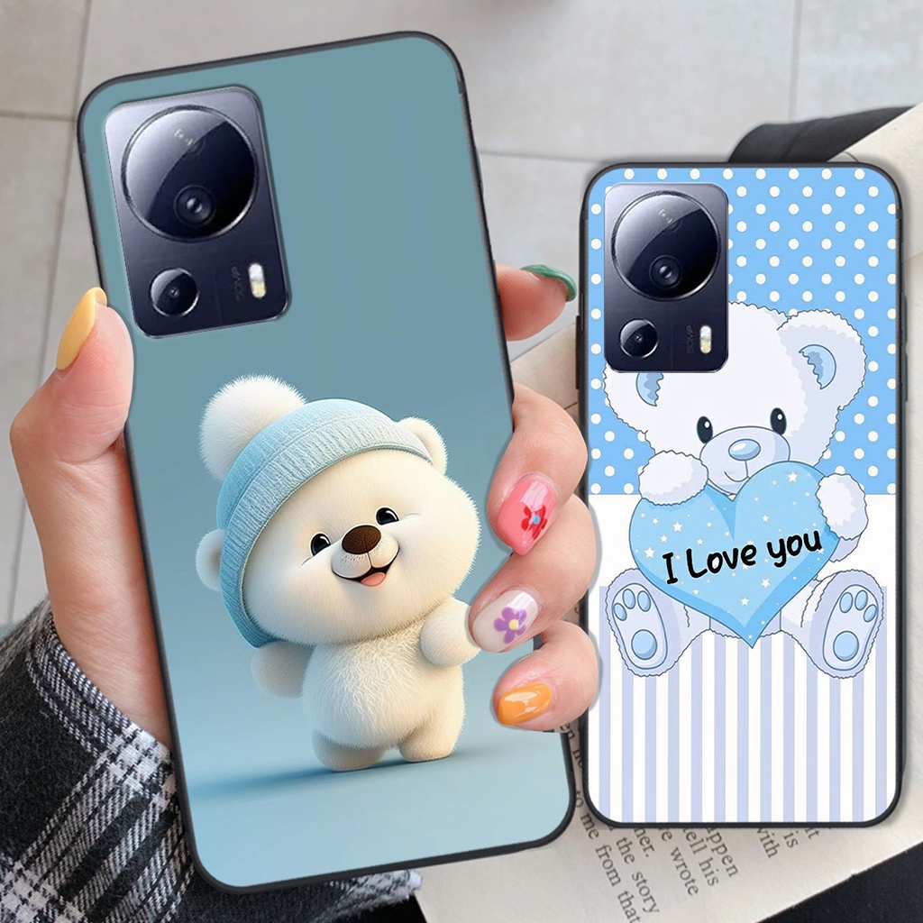Ốp Xiaomi Civi 2 5G in hình gấu cute dễ thương siêu xinh đáng yêu