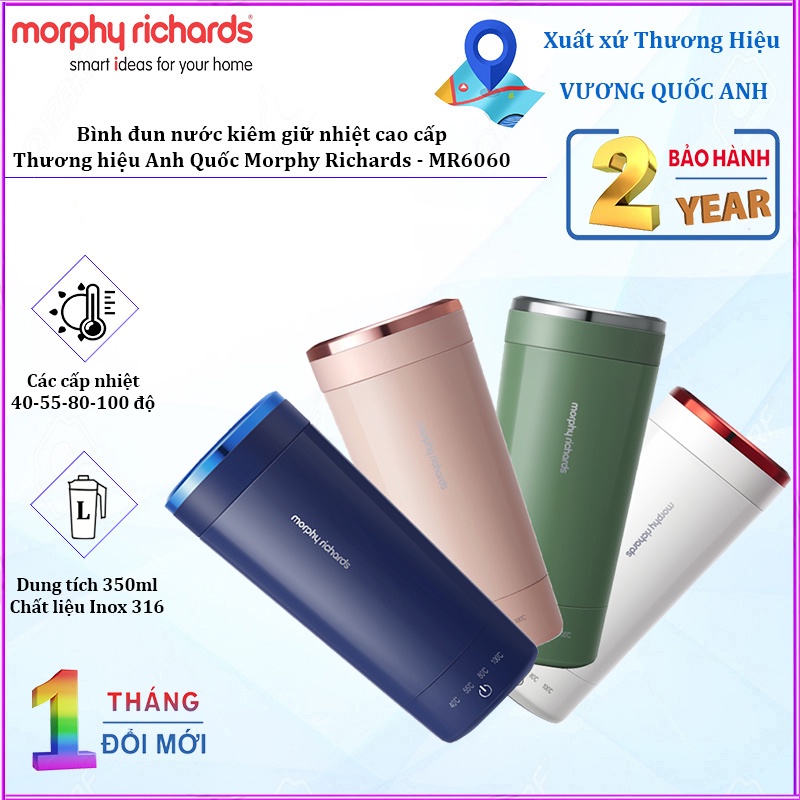Bình đun nước kiêm giữ nhiệt cao cấp Morphy Richards MR6060