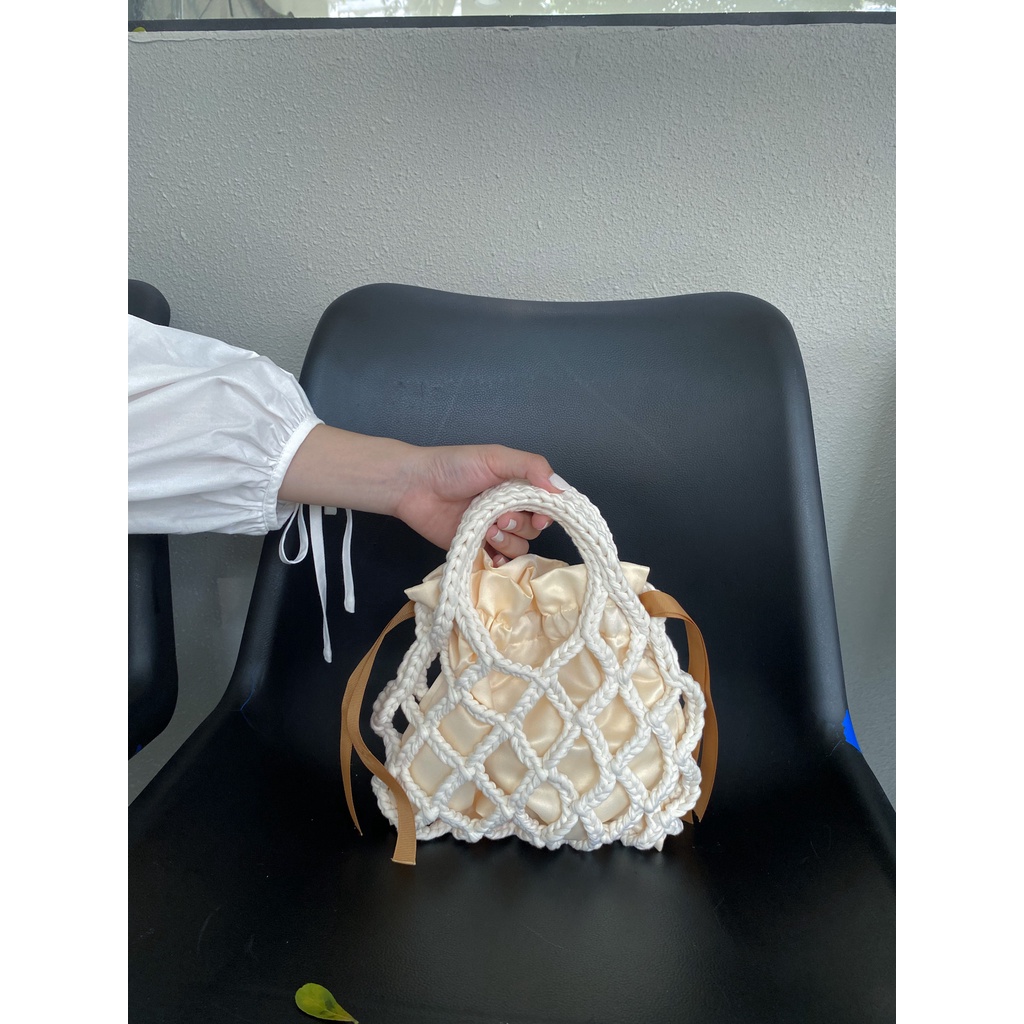 Túi đeo chéo, túi handmade Ollin - Tặng kèm 1 hoa cài handmade
