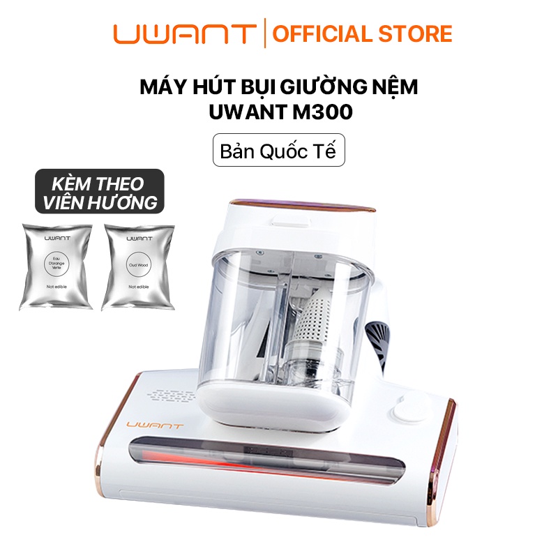 Máy hút bụi giường nệm diệt khuẩn UV UWANT M300 - chức năng tạo hương ,hộc bụi kép tháo rời , màn hình LED lớn