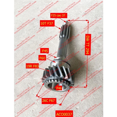 a cơ chính WLY5T46 19R dài 29.4cm