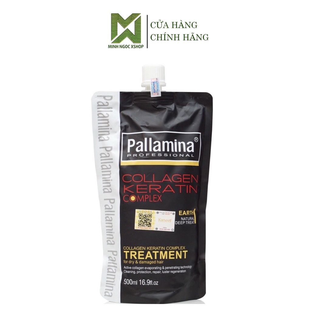 Kem ủ tóc, dầu hấp phục hồi Pallamina Collagen Keratin Complex 500ML chính hãng