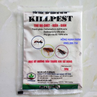 Bột Rắc Diệt Kiến, Bọ Chét, Gián KillPest Gói 50gr - Phấn trừ kiến