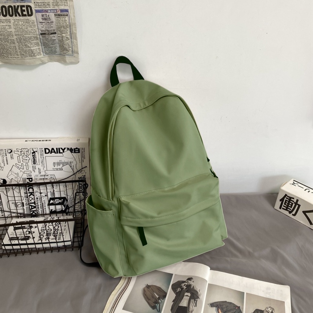 Balo Tamata chống thấm nước Hàn Quốc Nam Nữ Thời Trang Giá Rẻ Cute Dễ Thương Basic - Green Bags