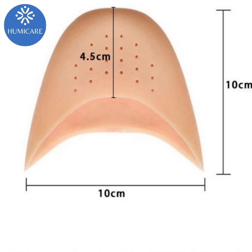 2 Miếng lót silicone đệm mũi chân LOẠI 1 bảo vệ chống đau rộng ngón chân khi mang giày múa ba lê SA15HUMI