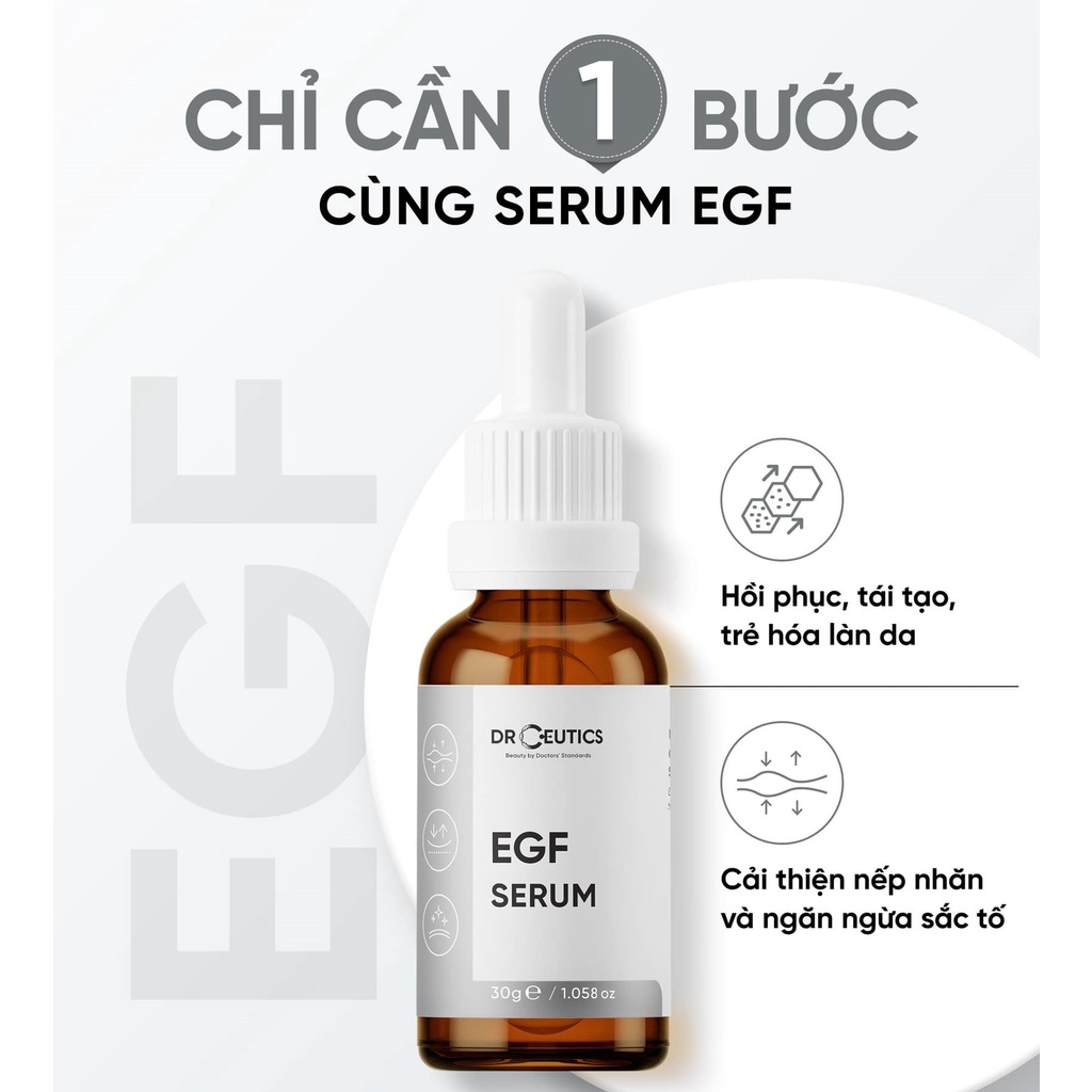 Combo 2 Sản Phẩm DrCeutics Phục Hồi Da Nâng Cao (EGF 30g + Dexpanthenol 15% 30g)