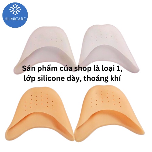 2 Miếng lót silicone đệm mũi chân LOẠI 1 bảo vệ chống đau rộng ngón chân khi mang giày múa ba lê SA15HUMI