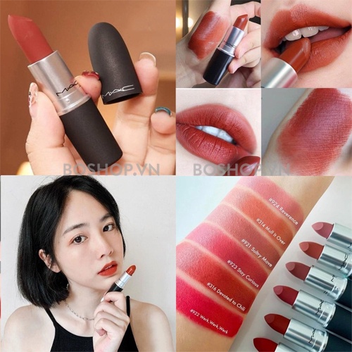 Son MAC Powder Kiss Lipstick Màu 930 Brickthrough