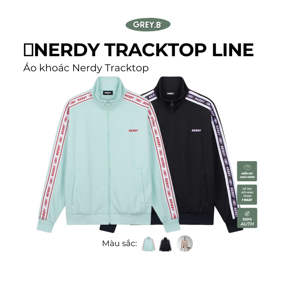 Áo Khoác Nerdy TrackTop Line GREYB Unisex Nhiều Màu Phong Cách Hàn Quốc