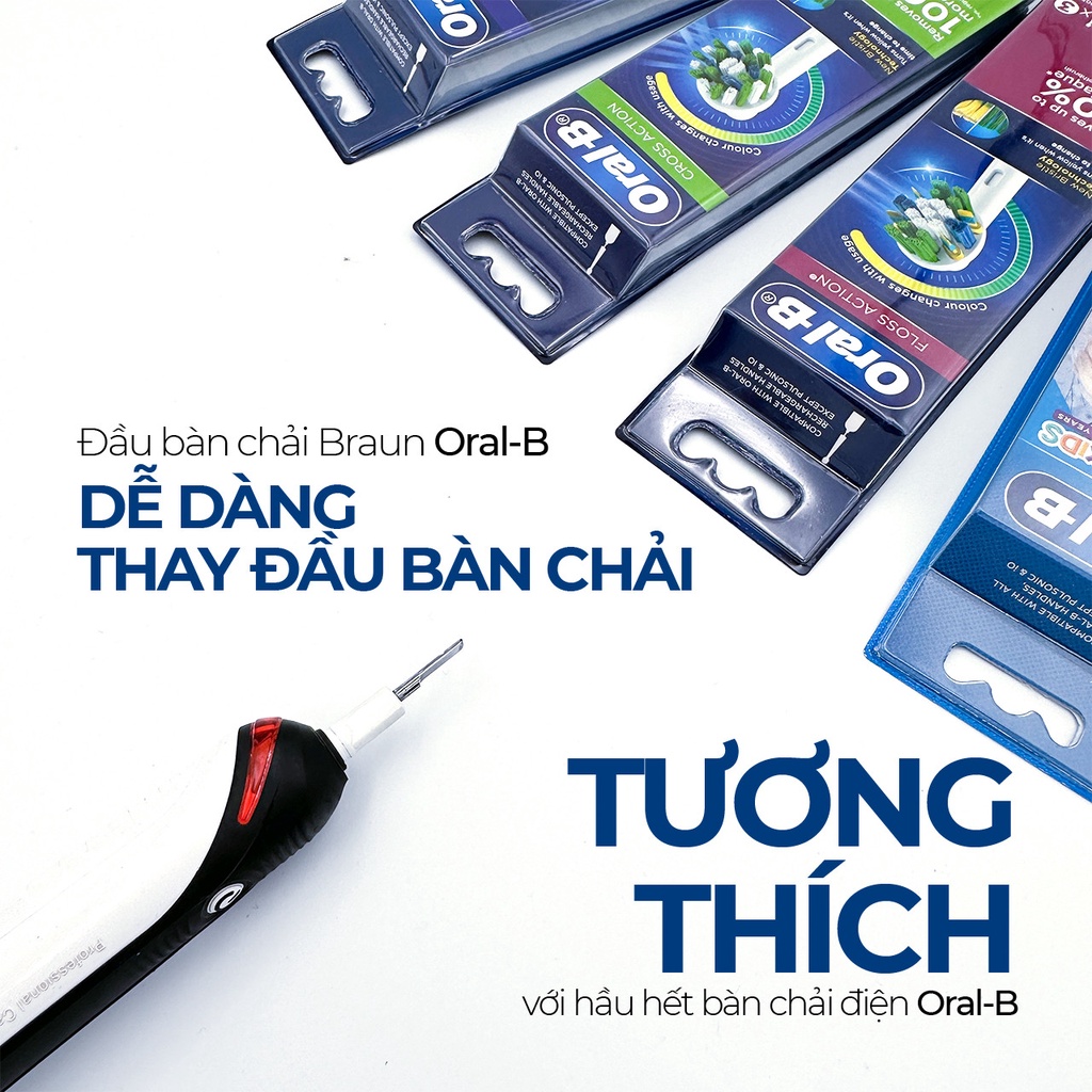 Đầu Bàn Chải Điện Oral-B Braun Cho Người Lớn - Đủ Loại Đầu Thay Thế Bàn Chải Oral-B, Vỉ 2,3,4,5 | BigBuy360 - bigbuy360.vn