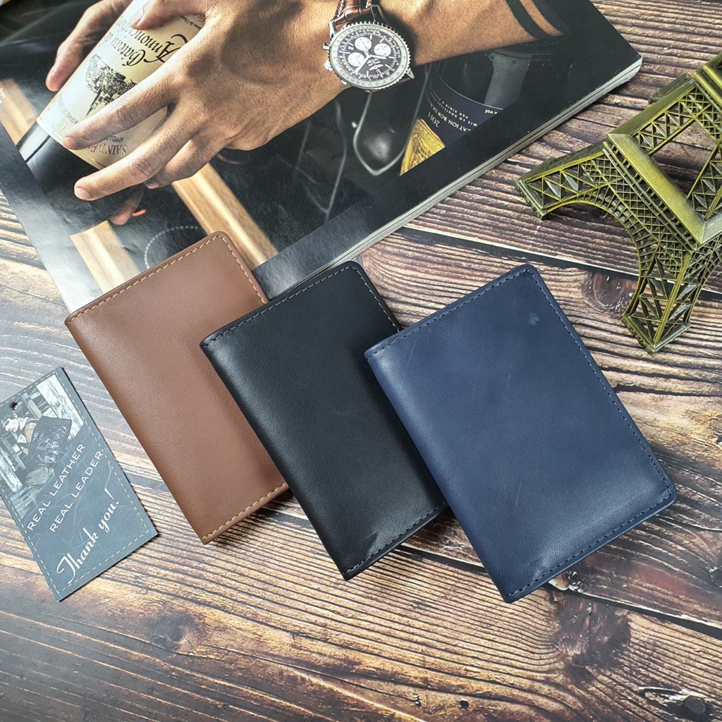 Ví mini nam nữ da bò thật MN114A  - 100% da bò thật, BH 3 năm, ví nhỏ