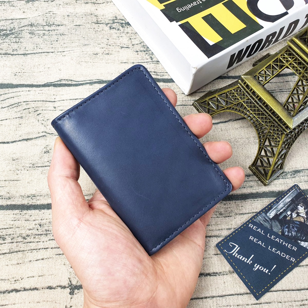 Ví mini nam nữ da bò thật MN114A  - 100% da bò thật, BH 3 năm, ví nhỏ