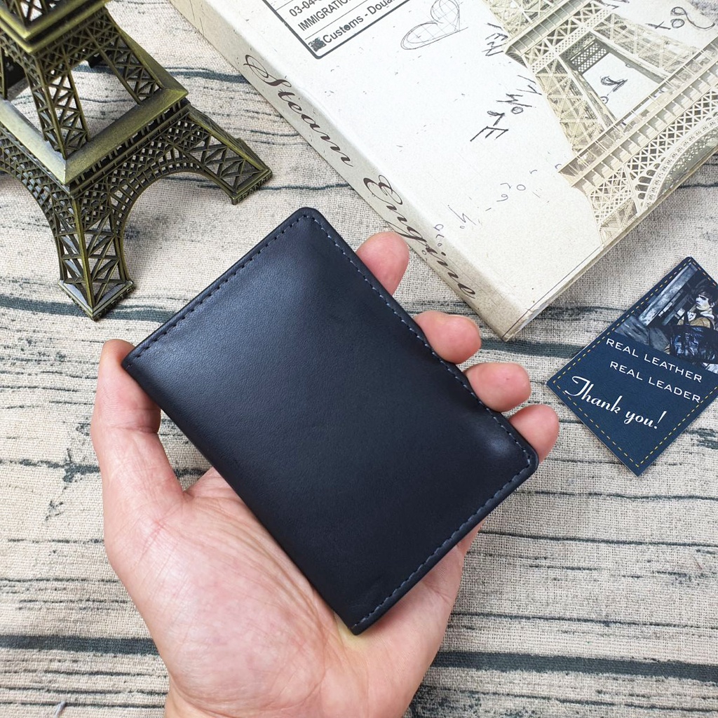 Ví mini nam nữ da bò thật MN114A  - 100% da bò thật, BH 3 năm, ví nhỏ