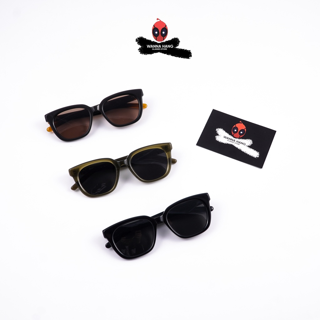 Kính râm thời trang mắt Bold Billy vuông đẹp nam nữ cao cấp chống tia UV chống chói Wanna Hang WHGM182