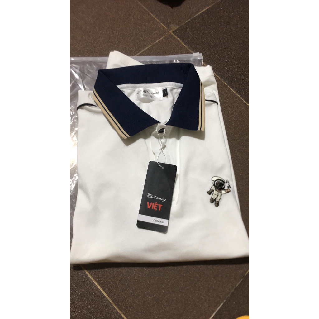 Áo Polo nam thêu phi hành gia chất liệu cotton mềm mịn, thoáng mát, chuẩn form - Fashion Hand