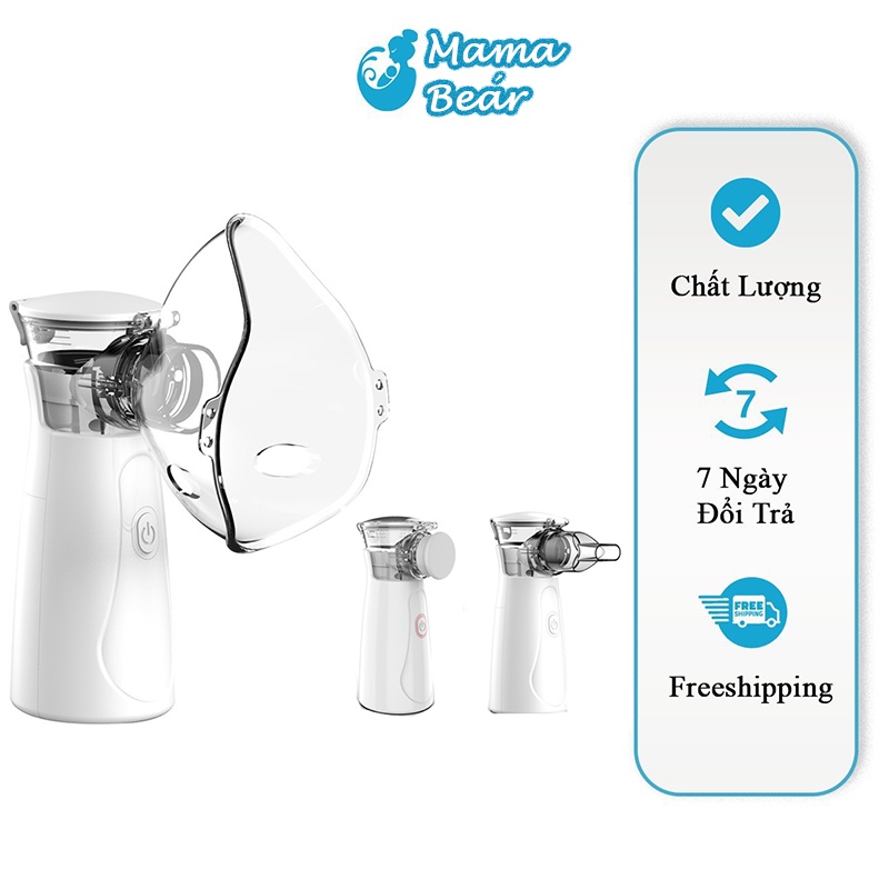 Máy Khí Dung Xông Mũi Họng Nebulizer Cho Bé Và Người Lớn Máy Thở Khí Dung Nhỏ Gọn Chống Viêm Phổi Viêm Phế Quản