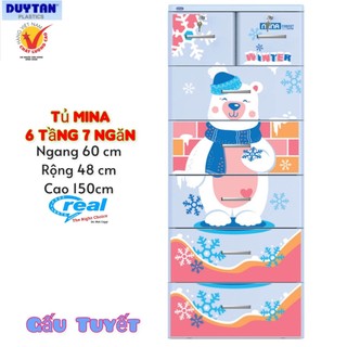 💯☎️ FREESHIP TP.HCM 💯 Tủ nhựa duy tân 6 tầng- 7 Ngăn MINA - GẤU TUYẾT