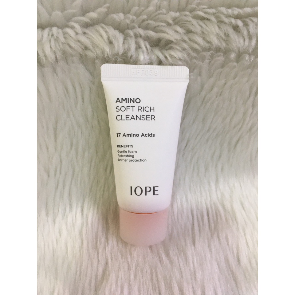 (Mini 15g) Sữa Rửa Mặt IOPE Amino Soft Rich Cleanser