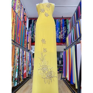 Vải áo dài tăm kết