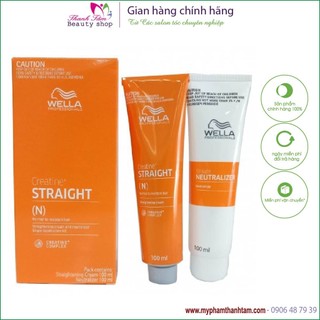 Bộ thuốc duỗi tóc cao cấp Wella Creatine Straight 100mlx2 { New 2024 }