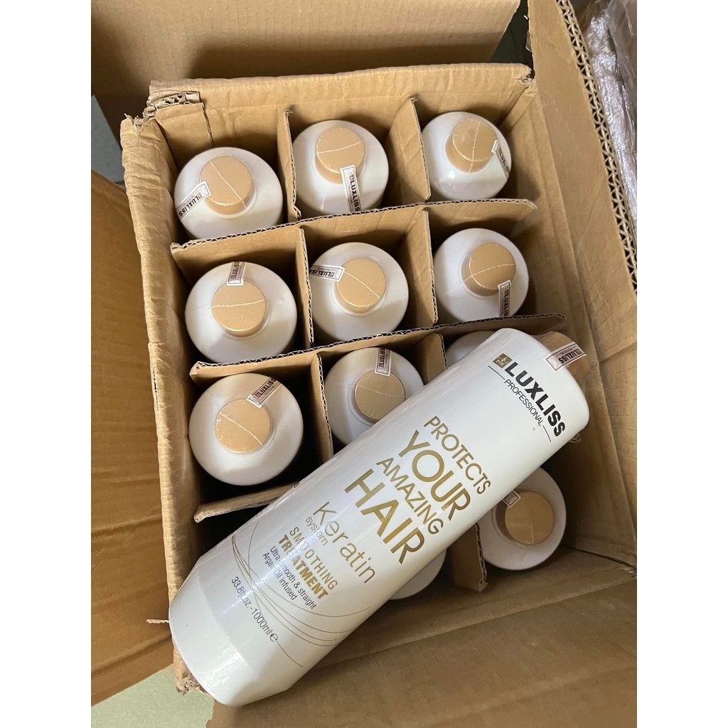 Phục hồi và tái tạo tóc hư tổn Keratin Luxliss Smoothing Treatment 1000ml