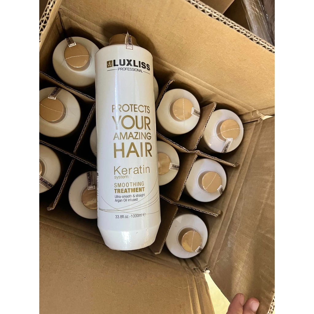 Phục hồi và tái tạo tóc hư tổn Keratin Luxliss Smoothing Treatment 1000ml